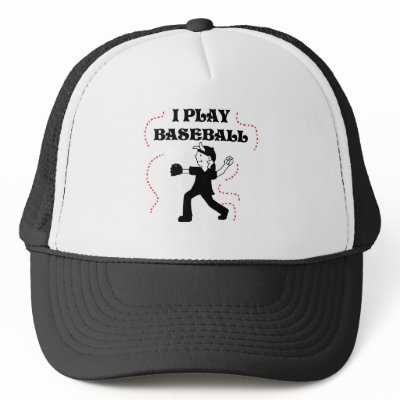 Boy I Play Baseball Hat by sport_shop