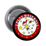 Boy I Play Baseball T-shirts and Gifts Pinback Buttons