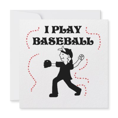 Boy  I Play Baseball Tshirts and Gifts Custom Invitation by sport_shop