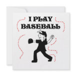 Boy  I Play Baseball Tshirts and Gifts Custom Invitation