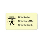 Boy  I Play Baseball Tshirts and Gifts Personalized Address Label