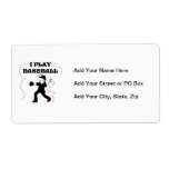 Boy  I Play Baseball Tshirts and Gifts Custom Shipping Labels