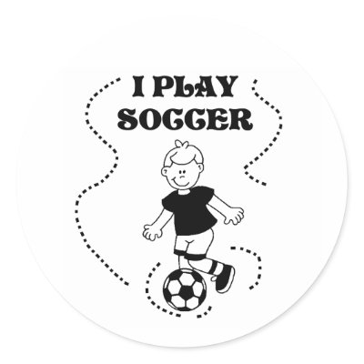 Boy I Play Soccer Stickers by toddlersplace