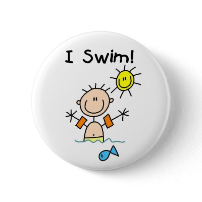 Boy I Swim Button