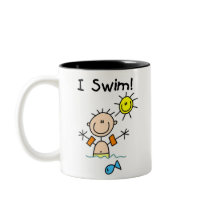 Boy I Swim Mug by stick_figures Boy I Swim Mug