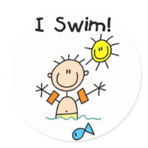 Boy I Swim Sticker