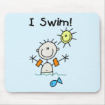 Boy I Swim T-shirts and Gifts Mouse Pad