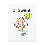 Boy I Swim T-shirts and Gifts Post Card