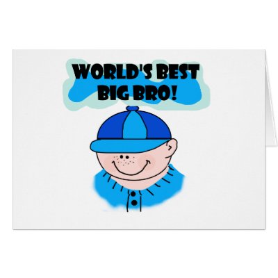 Boy in Baseball Cap Best Big Bro Card by familymembers