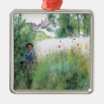 Boy in Meadow - Sommerbilder Christmas Ornaments