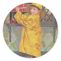 Boy in Raincoat stickers