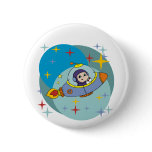 Boy in Space Ship Tshirts and Gifts Buttons