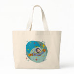 Boy in Spaceship Tote Bags