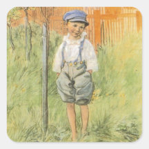 Boy in the Grass Stickers