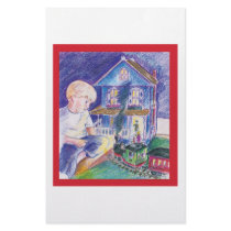 Boy in Toy World stationery