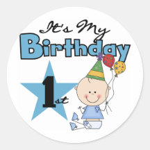 Boy It's My Birthday Tshirts and Gifts Sticker