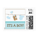 Boy Laundry Baby Announcement Stamp (aqua) Boy Laundry Baby Announcement Stamp (aqua)