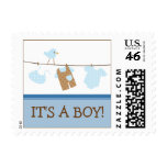 Boy Laundry Baby Announcement Stamp (blue) Boy Laundry Baby Announcement Stamp (blue)