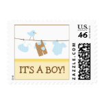 Boy Laundry Baby Announcement Stamp (yellow) Boy Laundry Baby Announcement Stamp (yellow)