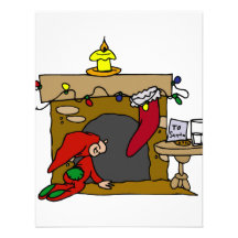 Boy looking in chimney custom invitation