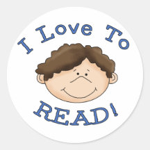 Boy Loves to Read Stickers