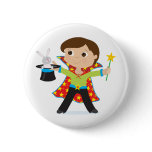 Boy Magician Pinback Button
