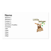 Boy Monkey Little Swinger Business Cards