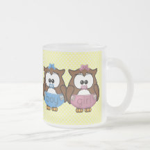 boy 'n girl baby owl coffee mug