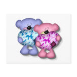 boy n girl camo love bears post cards