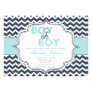 Boy Oh Boy Chic Chevron Baby Shower Invitation