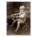 Boy on a Tricycle Greeting Cards