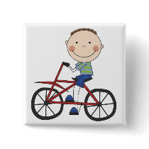Boy on Bicycle Tshirts and Gifts buttons by stick_figures Boy on Bicycle Tshirts and Gifts buttons