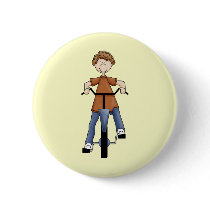 Boy On Bike buttons by kids_tshirts Boy On Bike buttons