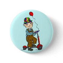 Boy on Scooter with Balloon 2