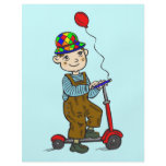 Boy on Scooter with Balloon 2