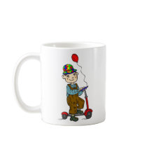 Boy on Scooter with Balloon 2 Coffee Mug