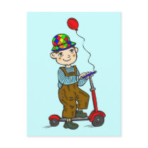 Boy on Scooter with Balloon 2