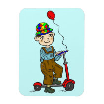 Boy on Scooter with Balloon 2