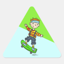 Boy On Skateboard Sticker