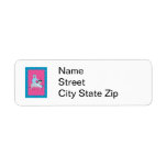 Boy on small donkey return address labels