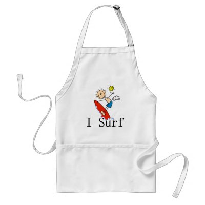 Boy on Surfboard  Apron by stick_figures