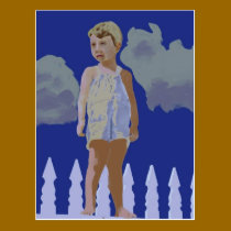 Boy on the Picket Fence postcards