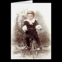 Boy on Tricycle cards