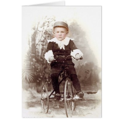 Boy on Tricycle Cards by bhbphotos