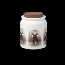 Boy on Tricycle Czndy Jar candy jars