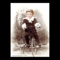Boy on Tricycle posters