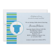 Boy Onesie Baby Shower Invitation