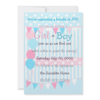Boy or Girl Baby Reveal Party Invites