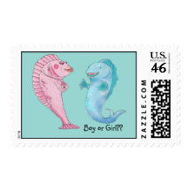 Boy or girl Gender reveal Stamp