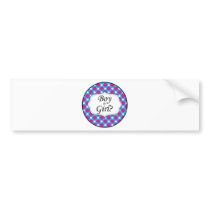 Boy or Girl Polka Dot Milestone Bumper Sticker